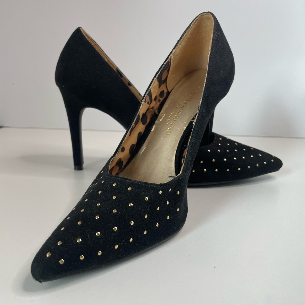 Christian Siriano for Payless Black Faux Suede Pointed-toe Heels